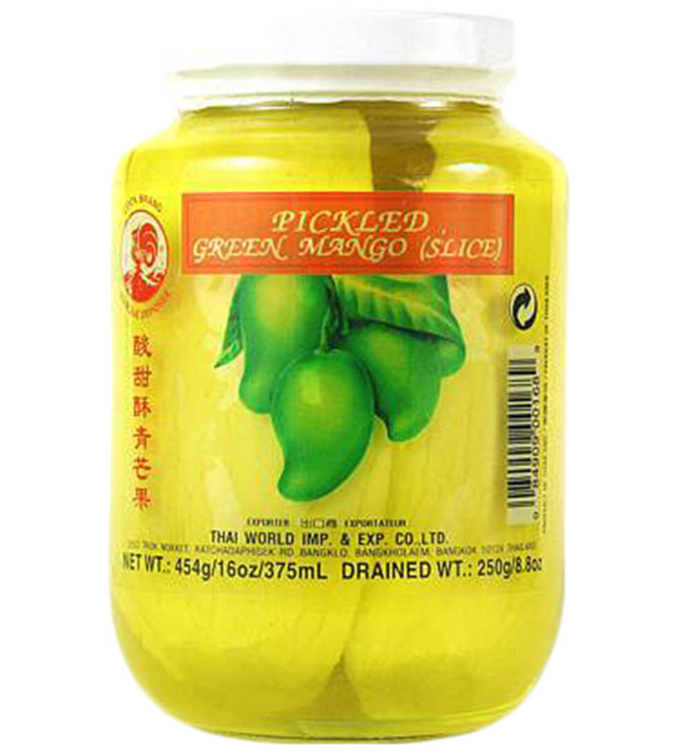 Cock Brand Nakládané zelené mango plátky 454g / 250g