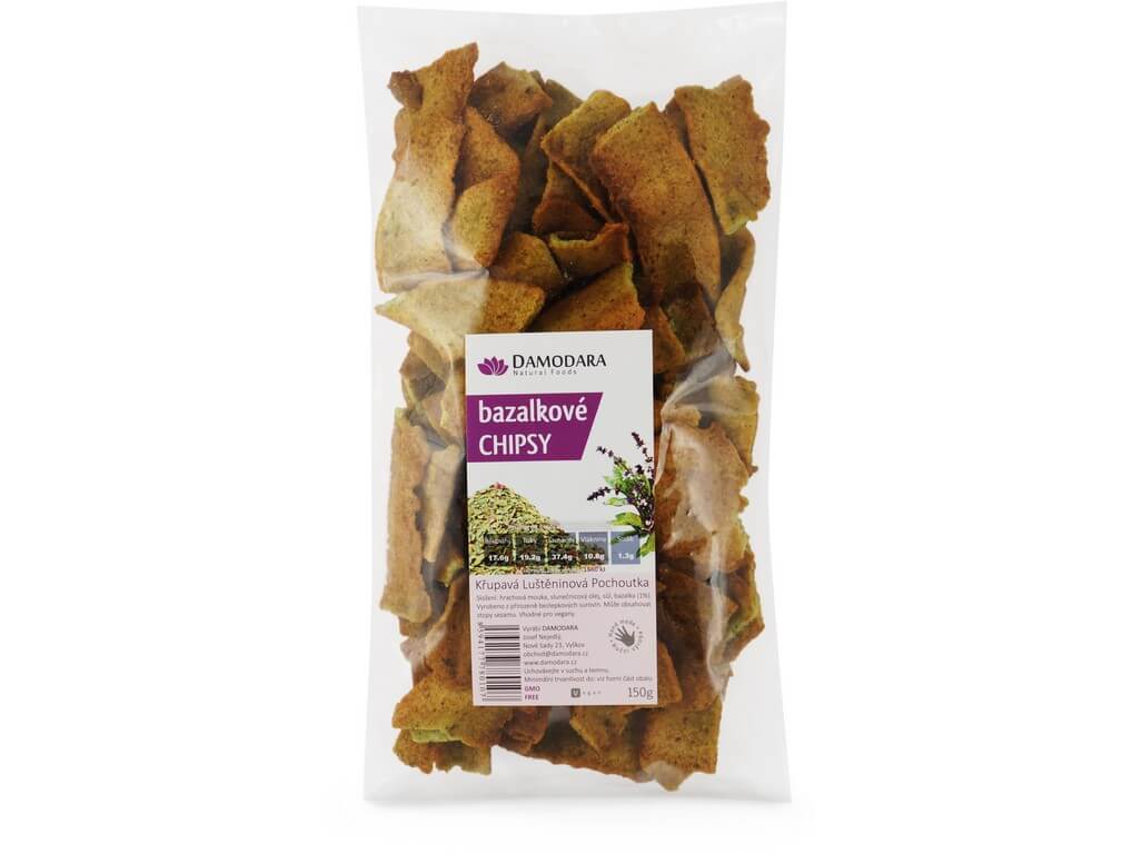 Damodara Bazalkové chipsy Množství: 150 g
