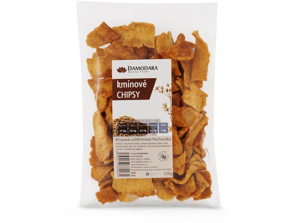 Damodara Kmínové chipsy 100g