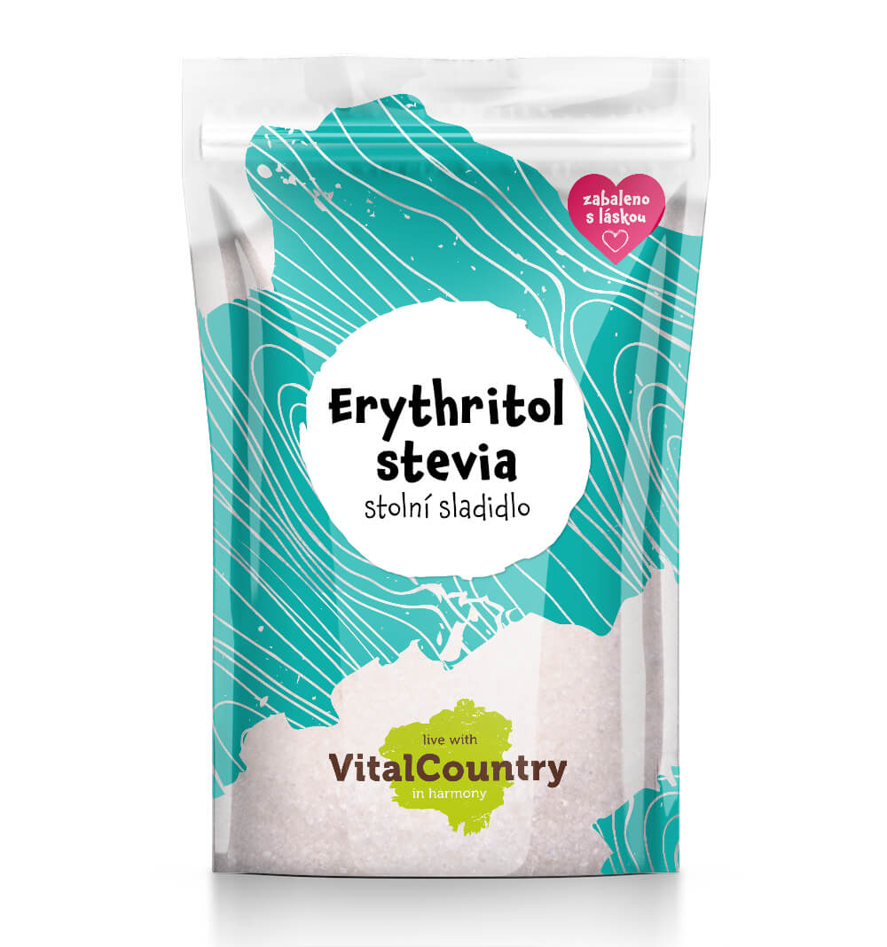 Vital Country Erythritol Stevia Množství: 1000 g