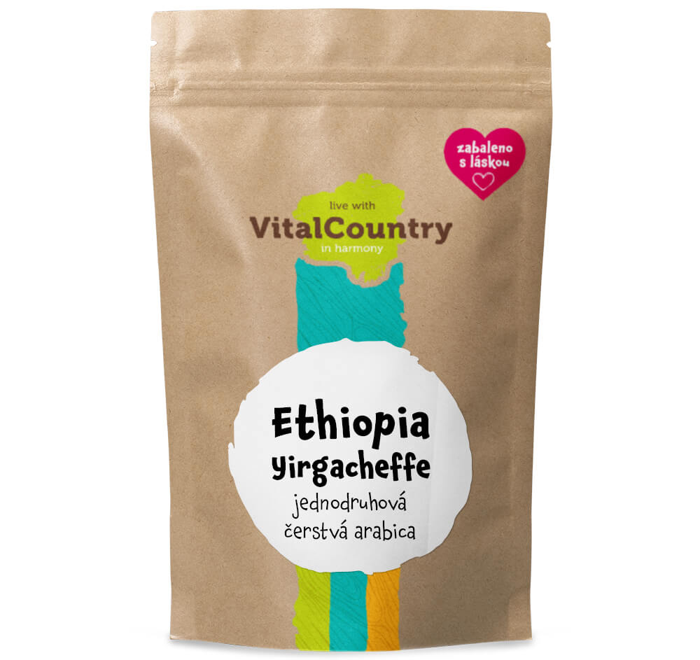 Vital Country Ethiopia Yirgacheffe Množství: 1kg, Varianta: Mletá