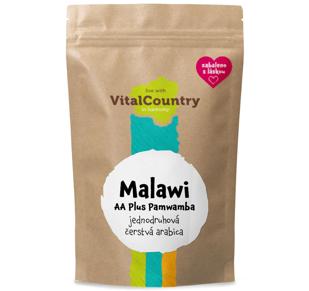 Vital Country Malawi AA Plus Pamwamba Množství: 1kg, Varianta: Zrnková