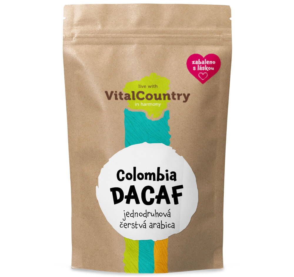 Vital Country Colombia Decaffeinated (bezkofeinová) Množství: 250g, Varianta: Mletá