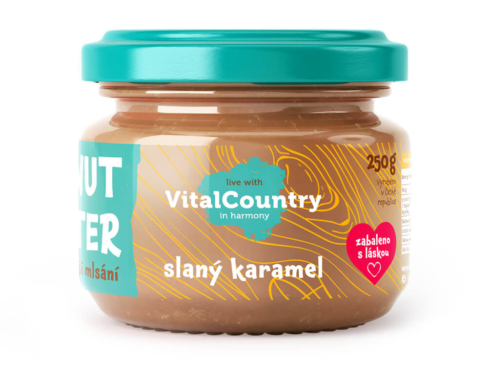 Vital Country Arašídové máslo slaný karamel Množství: 250 g