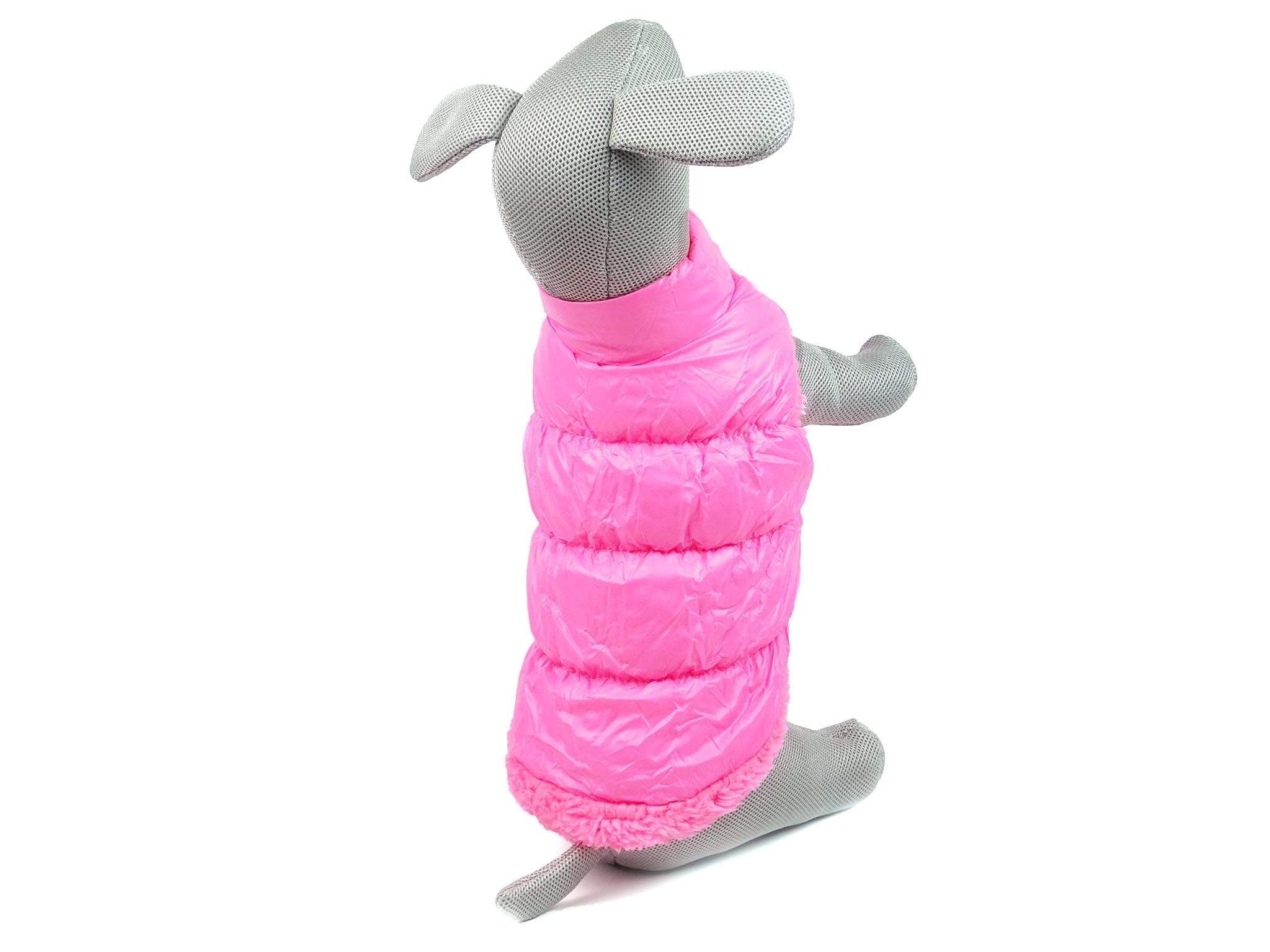 Vsepropejska Warm zimní bunda pro psa s kožichem Barva: Růžová, Délka zad (cm): 24, Obvod hrudníku: 24 - 34 cm