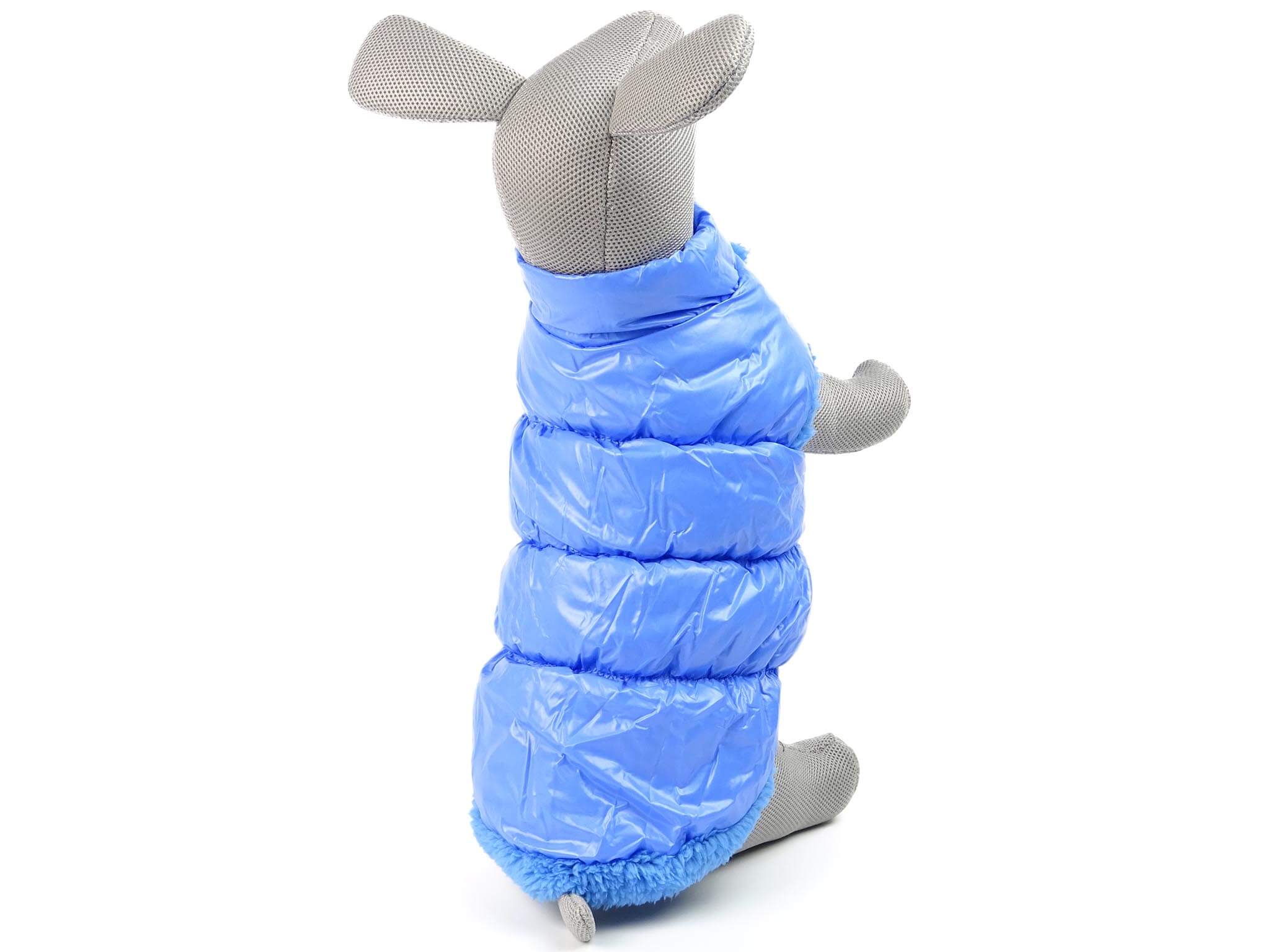 Vsepropejska Warm zimní bunda pro psa s kožichem Barva: Modrá, Délka zad (cm): 44, Obvod hrudníku: 50 - 62 cm