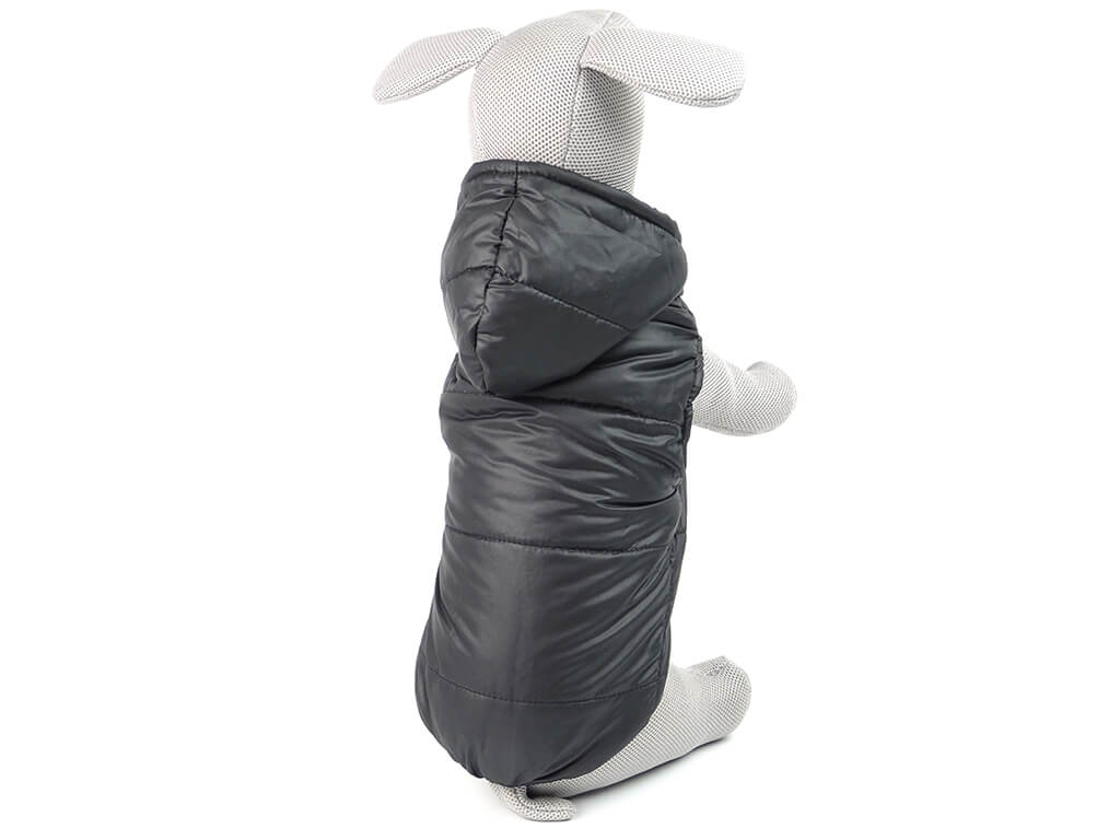 Vsepropejska Flavory bunda pro psa s odepinatelnou kapucí Barva: Černá, Délka zad (cm): 22, Obvod hrudníku: 32 - 34 cm