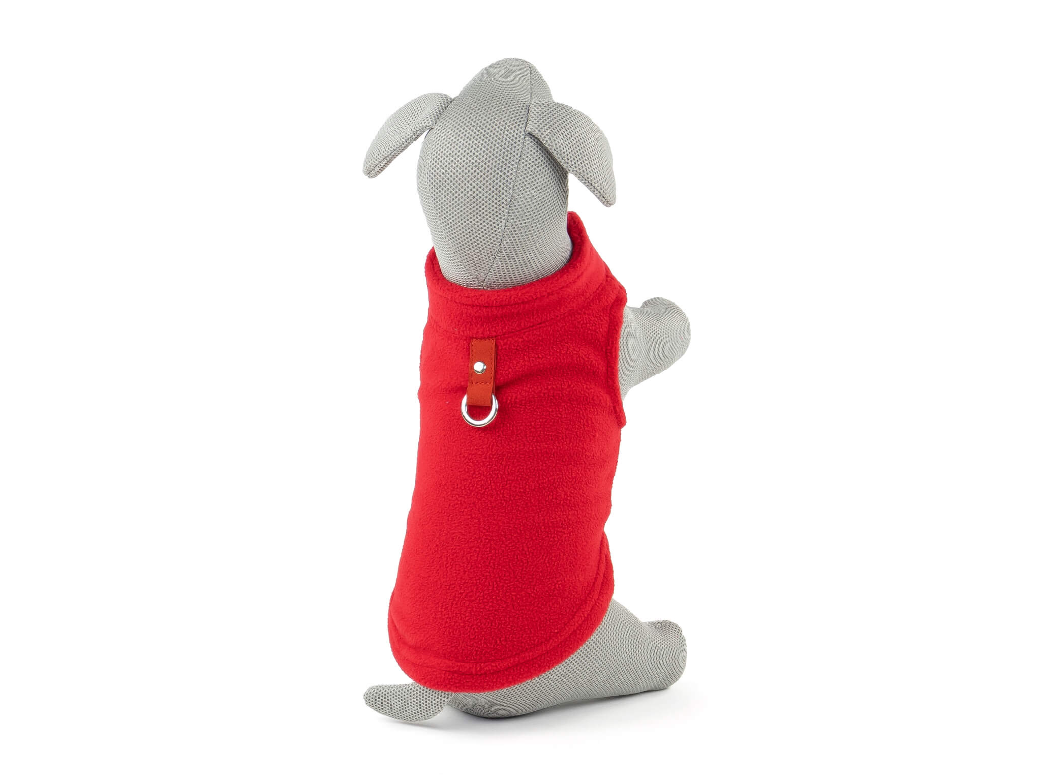 Vsepropejska Fleece mikina pro psa s poutkem Barva: Červená, Délka zad (cm): 31, Obvod hrudníku: 42 - 48 cm