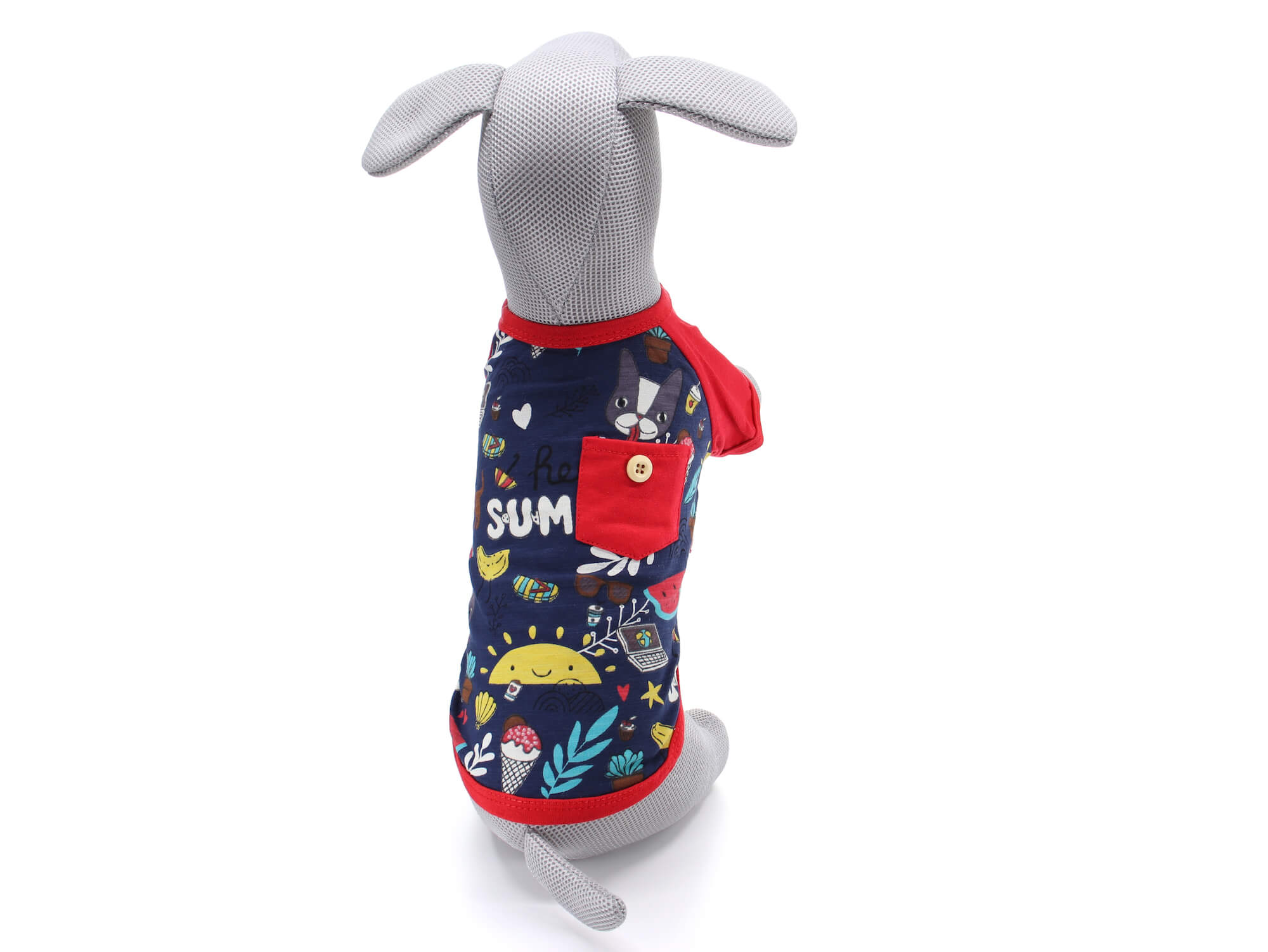 Vsepropejska Flin tričko s kapsou pro psa Barva: Modrá, Délka zad (cm): 29, Obvod hrudníku: 40 - 42 cm