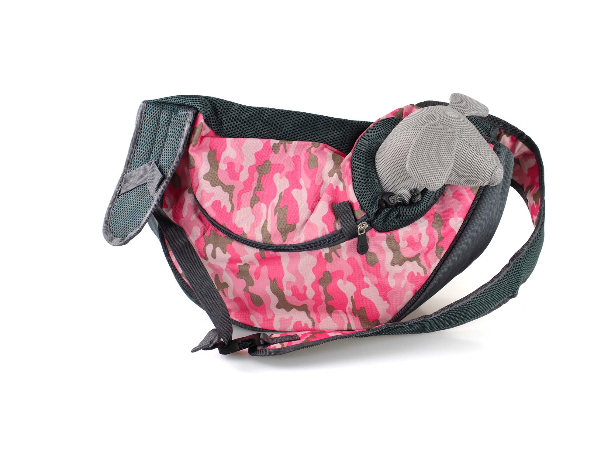 Vsepropejska Travel 2 taška pro psa přes rameno Barva: Růžový-maskáč, Dle váhy psa: do 2 kg