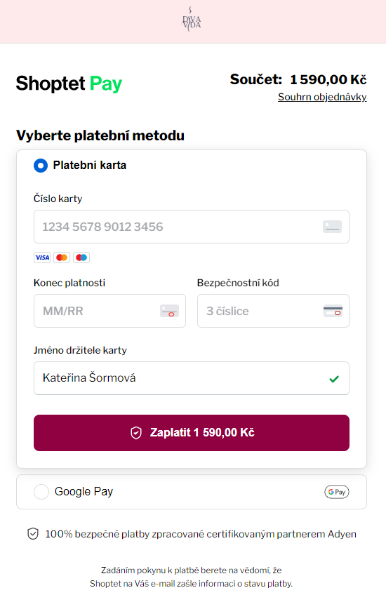 ShoptetPay_Platba