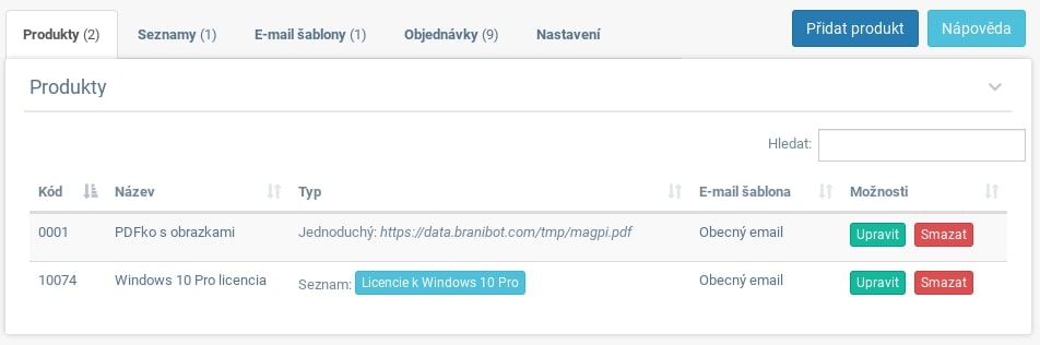 Doplnok Digitálne produkty