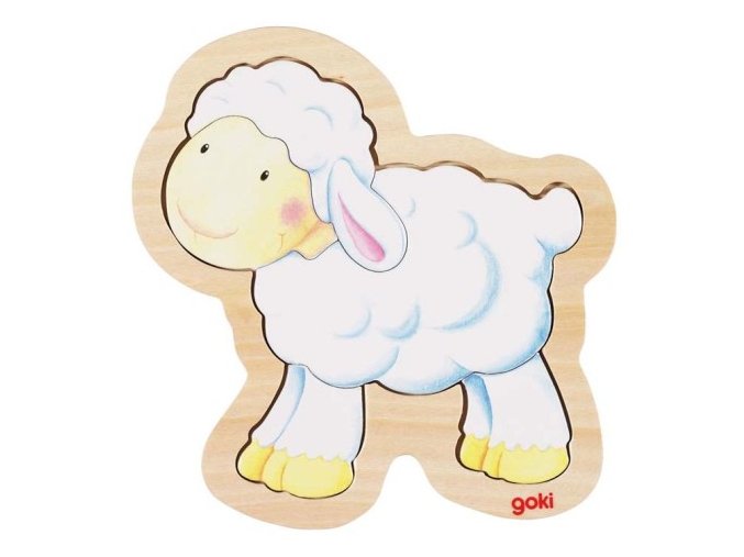 Něžné dřevěné puzzle v rámečku