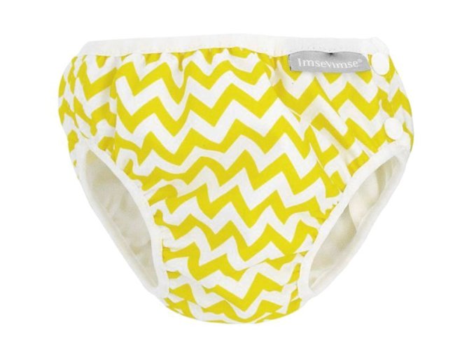IV swim diaper yellow zigzag