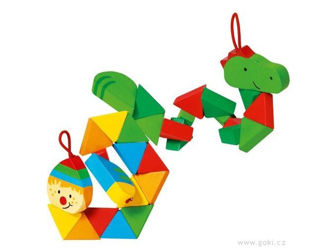 Puzzle SKLÁDAČKA krokodýl a klaun