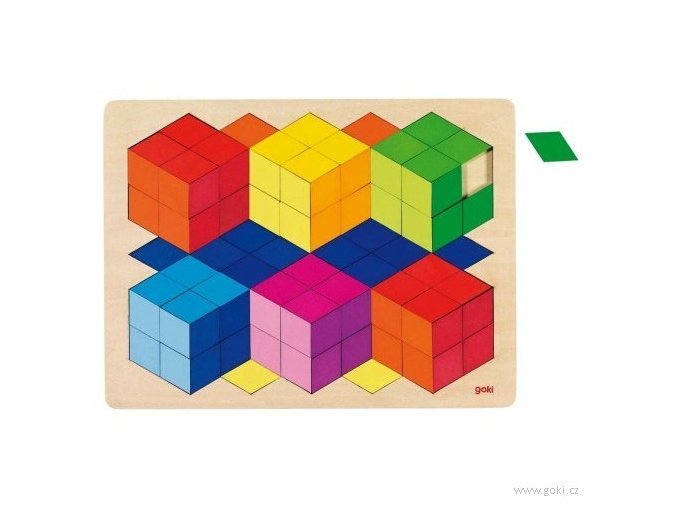 Puzzle na desce s 3D efektem