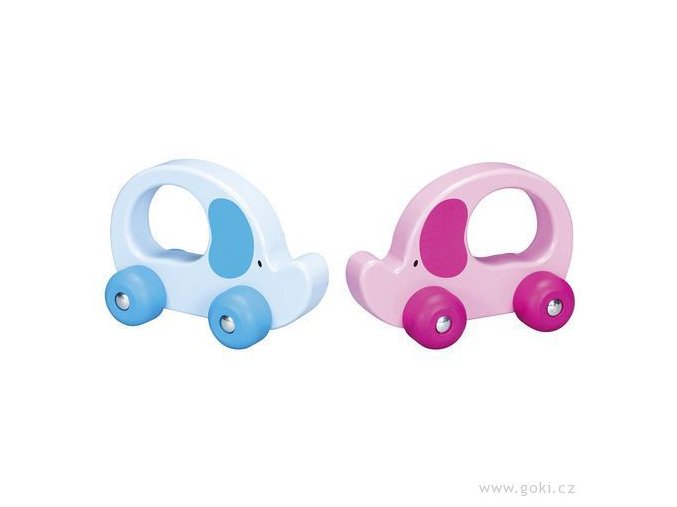 Dřevěné autíčko do ruky SLON