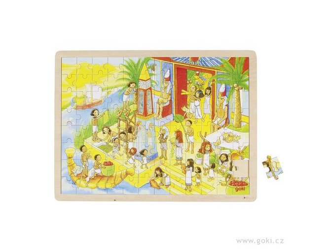 Dřevěné puzzle na desce VE STAROVĚKÉM EGYPTĚ (96 dílů)