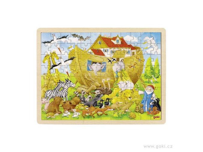 Puzzle na desce NOEMOVA ARCHA (96 dílků)