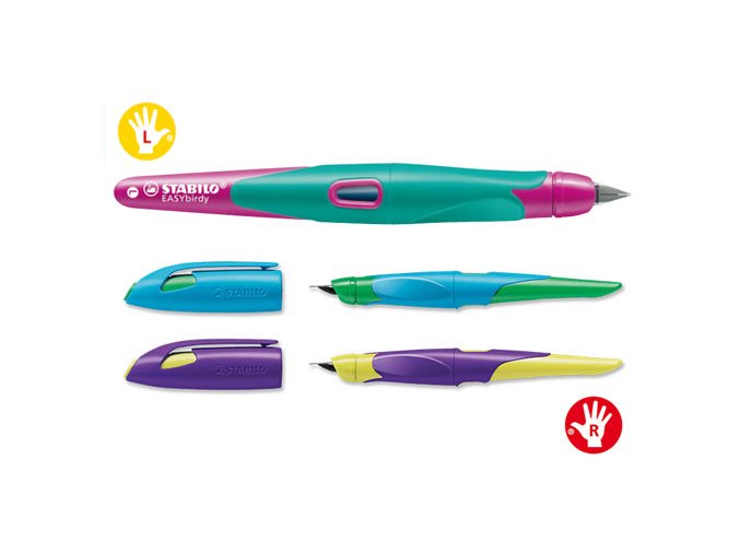 STABILO EASYbirdy - Individuálně nastavitelné plnicí pero  + zdarma sada bombiček + zdarma nastavovací šroub