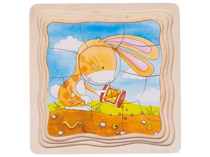 VÝVOJOVÉ vrstvené PUZZLE ze dřeva - ZÁHONEK