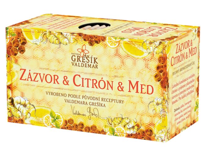 GREŠÍK Čaj zázvor & citrón & med