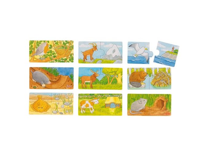 Hra minipuzzle - Kdo kde bydlí?