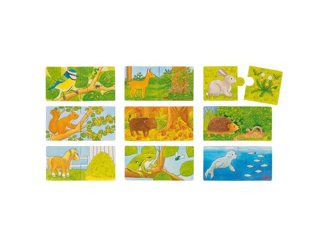 Hra minipuzzle - Kdo co jí?