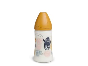 SUAVINEX - Kojenecká lahev  plus 0m (silikonová 3poziční savička)