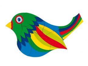 Oboustranné puzzle – rybka a pták