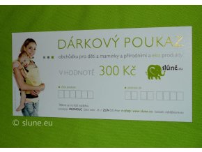SLUNE.EU - Dárkový poukaz v hodnotě 300 Kč