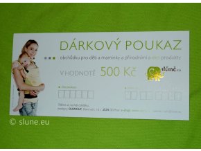 SLUNE.EU - Dárkový poukaz v hodnotě 500 Kč