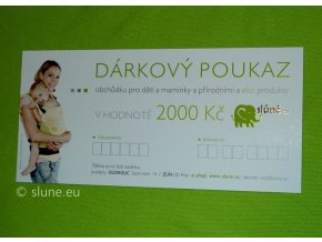 SLUNE.EU - Dárkový poukaz v hodnotě 2.000 Kč