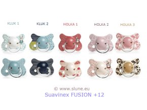 Suavinex 2012 Anatomický dudlík FUSION  plus 12 m SADA (latex)