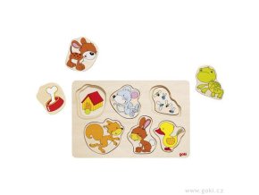 Vícevrstvé puzzle ZVÍŘÁTKA (6/12 dílů)