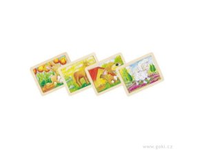 Puzzle na desce - ZVÍŘÁTKA
