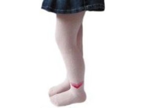 Punčocháče DesignSocks SRDCE - světle růžová - VÝPRODEJ