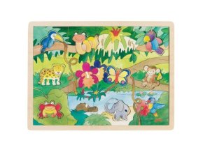 Odkrývací puzzle džungle (2 puzzle v jednom)