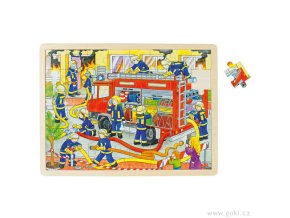 Puzzle na desce HASIČI (48 dílků)