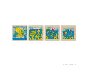 VÝVOJOVÉ vrstvené PUZZLE ze dřeva - ŽÁBA