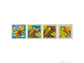 VÝVOJOVÉ vrstvené PUZZLE ze dřeva - MOTÝL