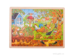 Dřevěné puzzle na desce POD ZEMÍ (96 dílků)