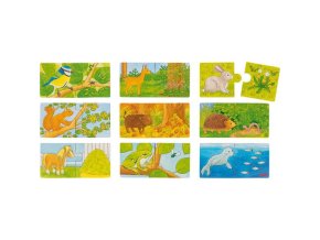 Hra minipuzzle - Kdo co jí?