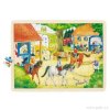 Dřevěné puzzle na desce KOŇSKÝ STATEK (96 dílů)