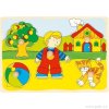 Puzzle s dřevěnými úchytkami – NA ZAHRADĚ