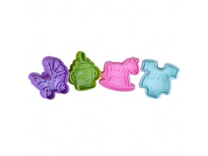 cp 204 strong food grade baby suit stroller cock horse feeder 4 pcs cookie cutter set