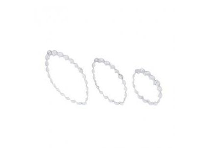 Sada vykrajovátek zoubkovaný ovál