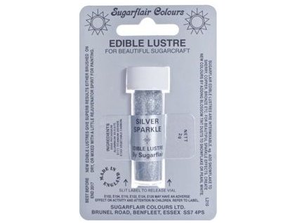 Jedlá prachová barva Sugarflair Silver Sparkle