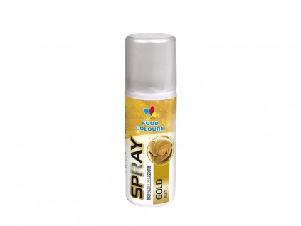 barva ve spreji food colours gold 50 ml zlata1