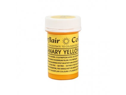 gelova barva sugarflair 25 g canary yellow
